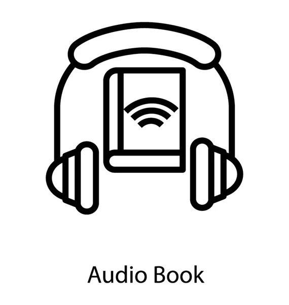 Libro de lecciones de audio — Vector de stock