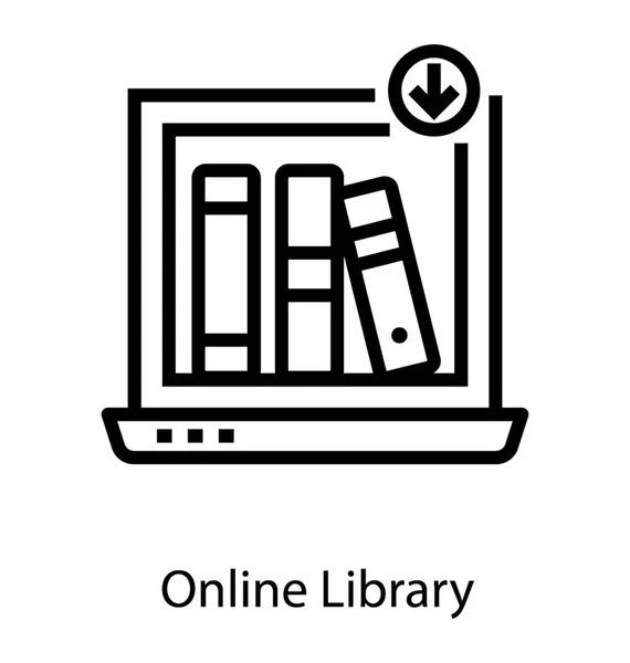 Online bibliotheek vector — Stockvector