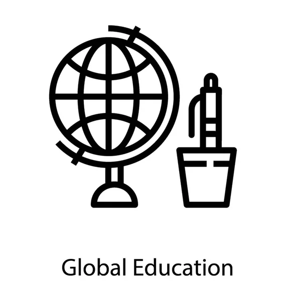 Глобальный вектор образования — стоковый вектор