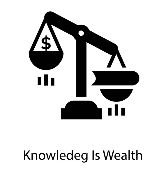 El conocimiento es riqueza — Vector de stock