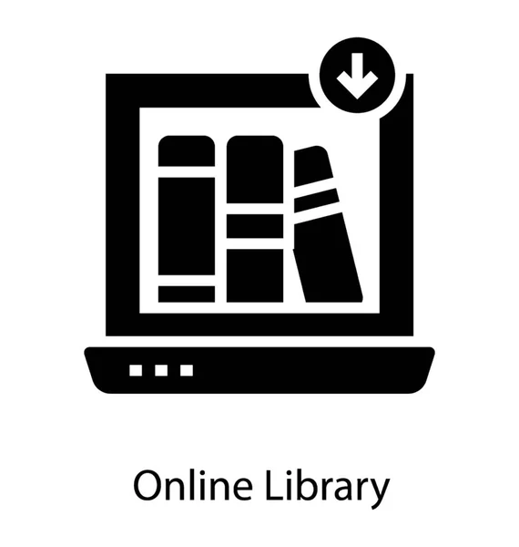 Online könyvtár Vector — Stock Vector