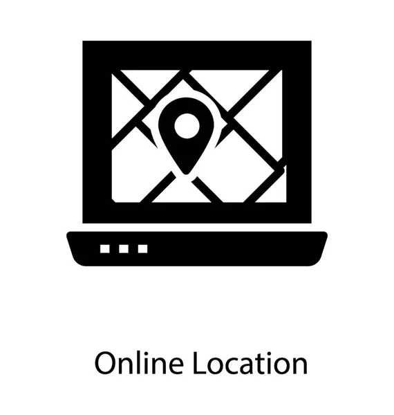 Mapa de ubicación en línea — Vector de stock