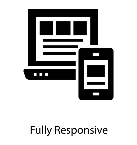 Web design responsivo — Vetor de Stock