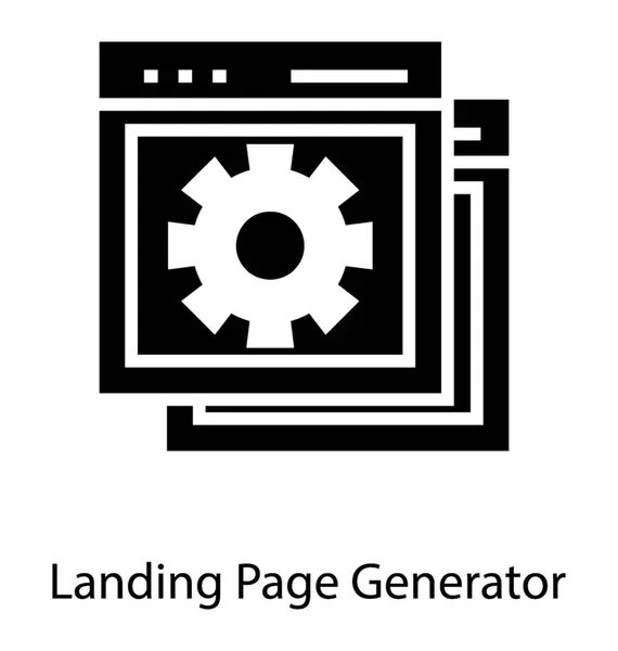 Generador de Landing Page — Vector de stock