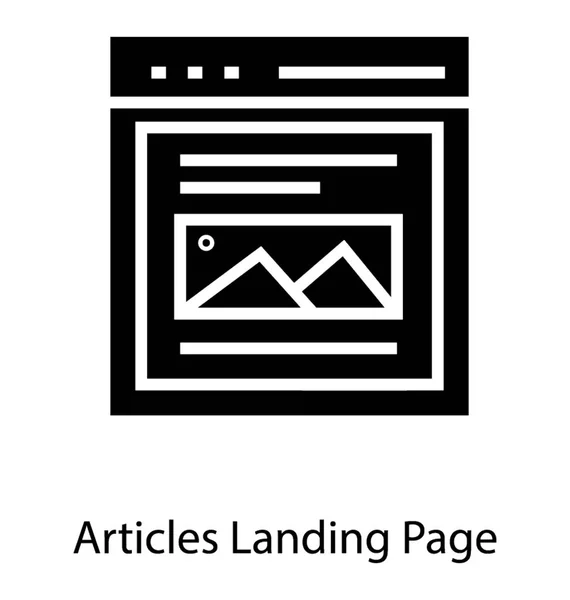 Article Landing Page — Stock Vector