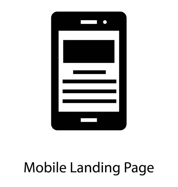 Mobile Landing Page — Stock Vector