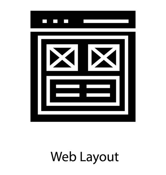 Web Page Layout — Stock Vector