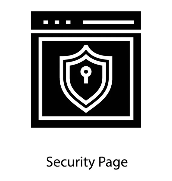 Sicurezza della pagina Web — Vettoriale Stock