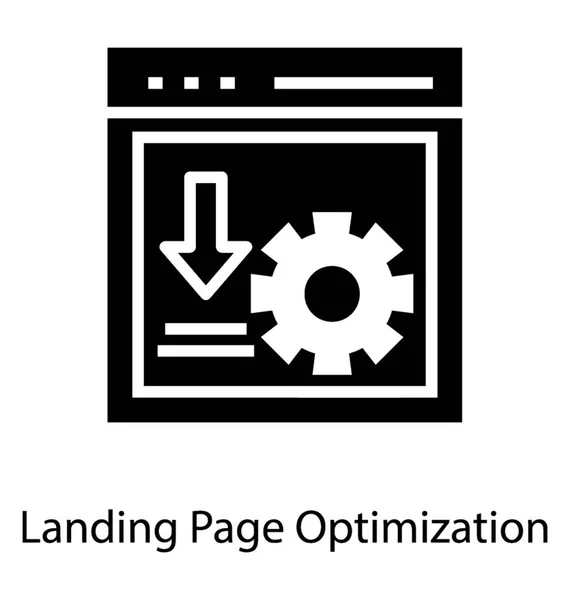 Optimización de landing page — Vector de stock