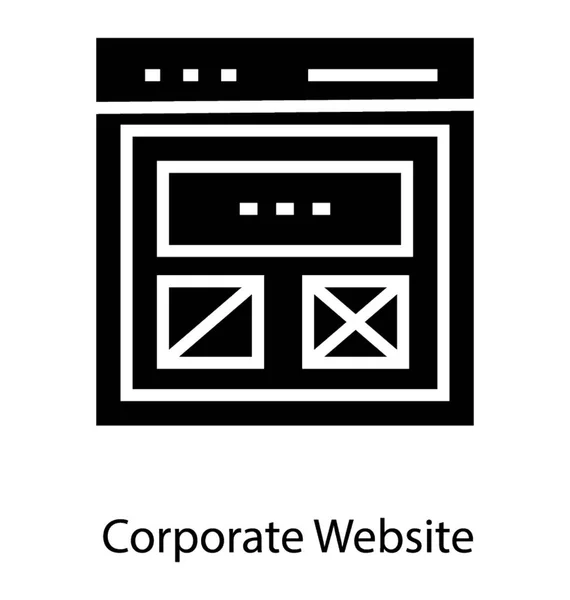 Site de negócios corporativos — Vetor de Stock