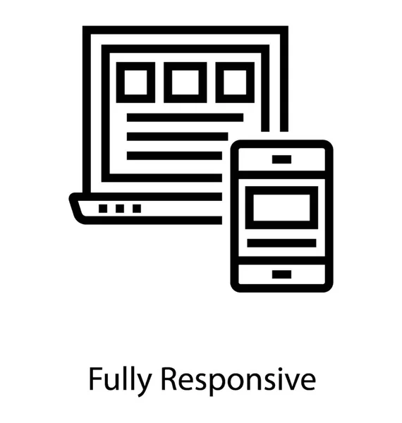 Web design responsivo — Vetor de Stock