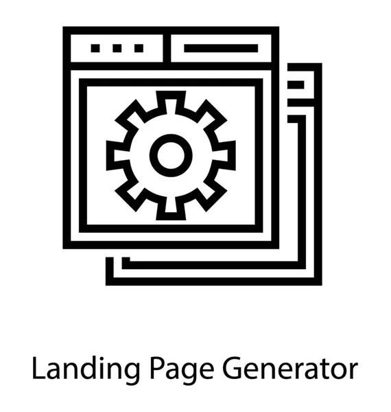 Generador de Landing Page — Vector de stock