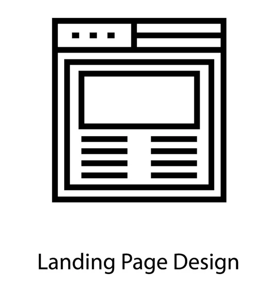 Design av målsida — Stock vektor
