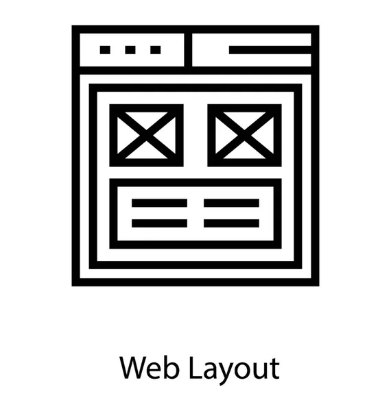 Макет веб-страницы — стоковый вектор