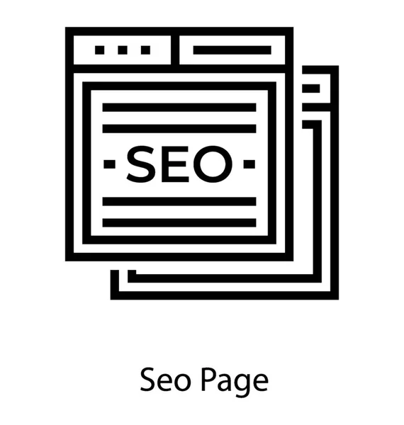 Page Web Seo — Image vectorielle