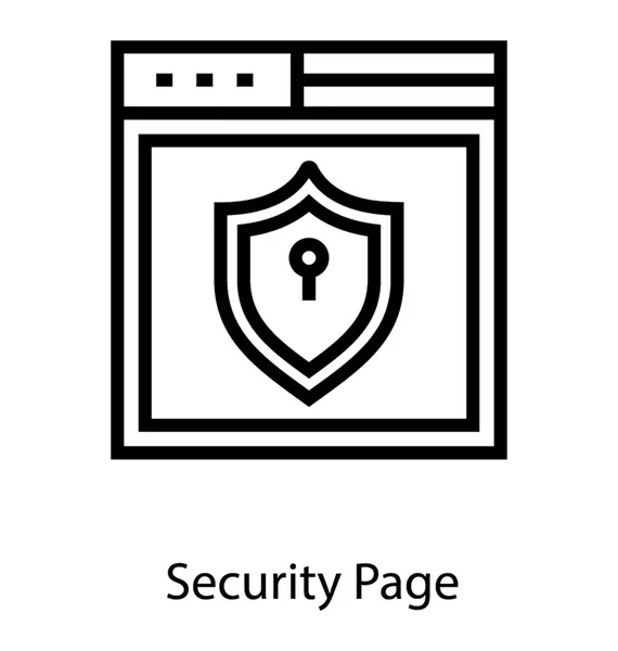 Webbsida säkerhet — Stock vektor