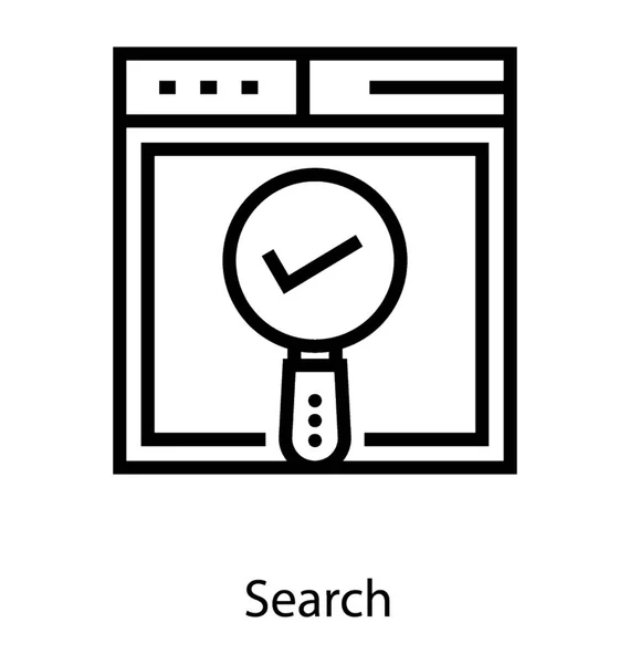 Zoeken website vector — Stockvector