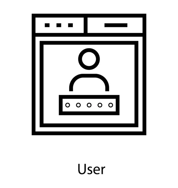 Web-Benutzer anmelden — Stockvektor