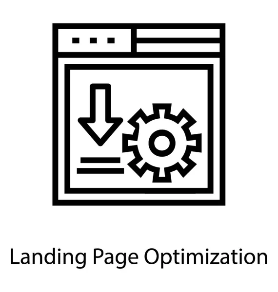 Optimización de landing page — Vector de stock