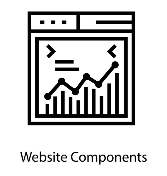 Web sitesi grafik Analytics — Stok Vektör