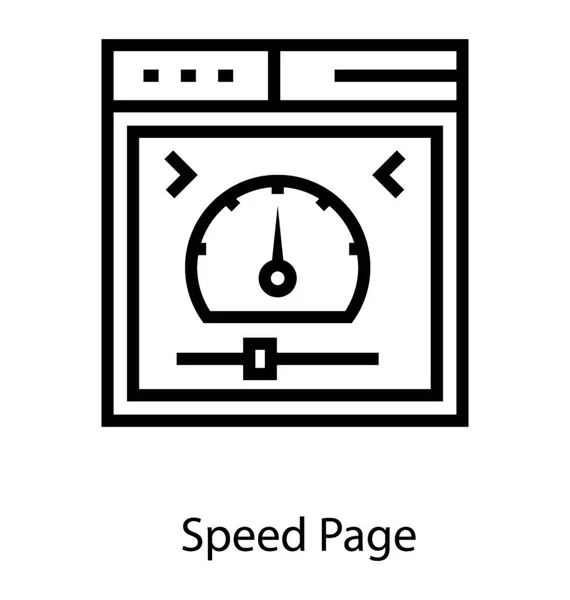 Velocidad de página web — Archivo Imágenes Vectoriales