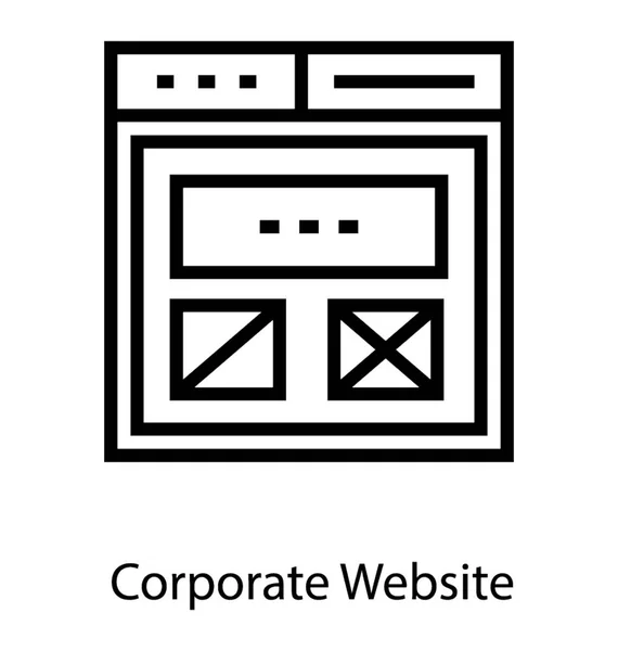 Unternehmenswebseite — Stockvektor