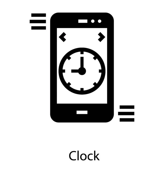 Mobiele telefoon klok — Stockvector