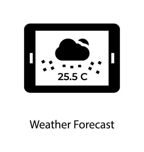 天气预报应用程序 — 图库矢量图片