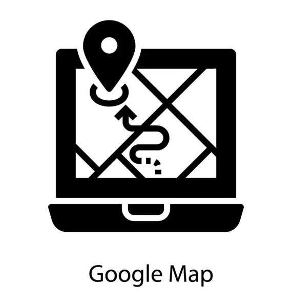 Mapa de navegação online —  Vetores de Stock