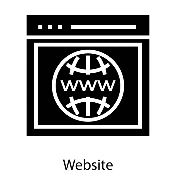 Küresel Web sitesi vektör — Stok Vektör