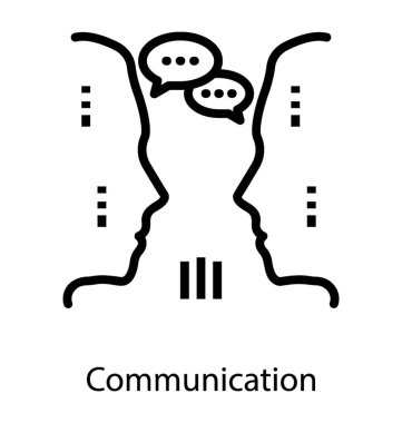 İnsanlar Iletişim vektörü