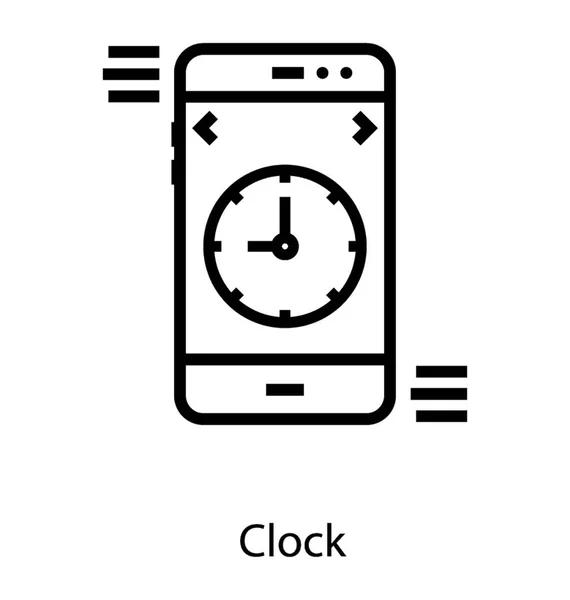 Mobiele telefoon klok — Stockvector