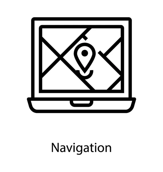 Mapa online nawigacji — Wektor stockowy