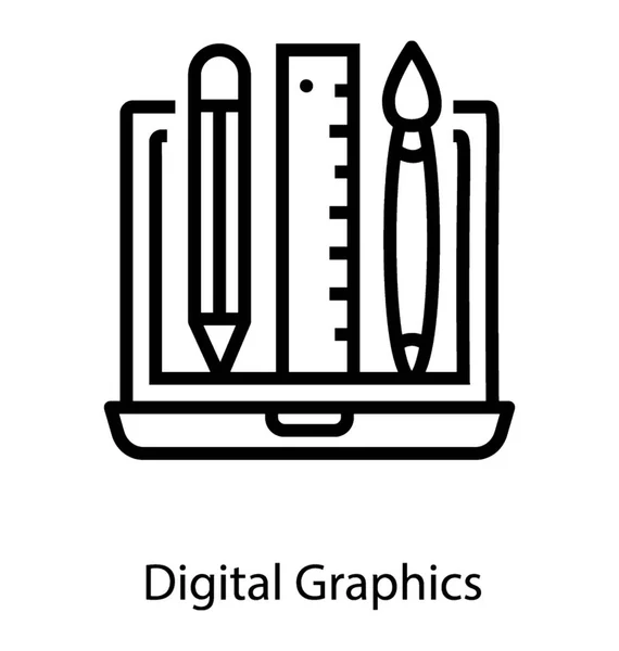 Herramientas de diseño gráfico — Vector de stock