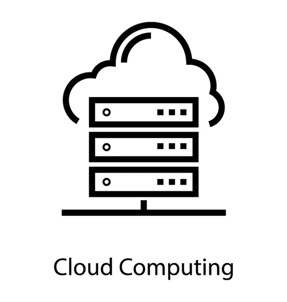 Serveur de données Cloud — Image vectorielle