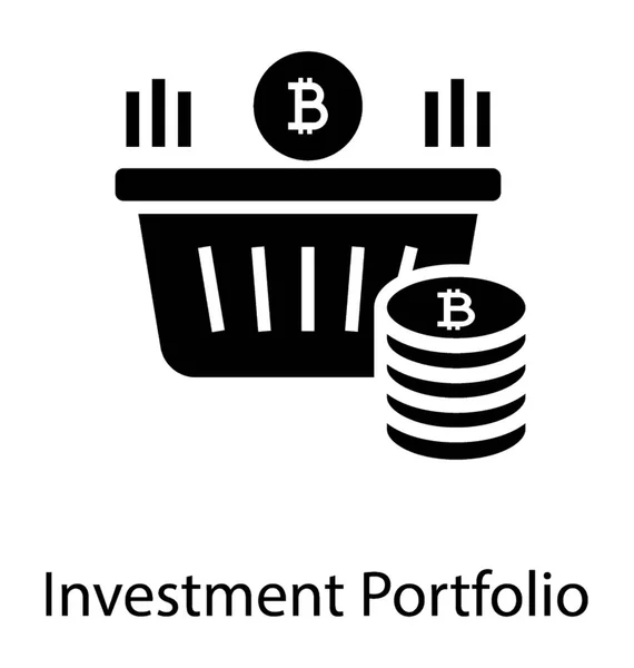 Vector de inversión de Bitcoin — Archivo Imágenes Vectoriales