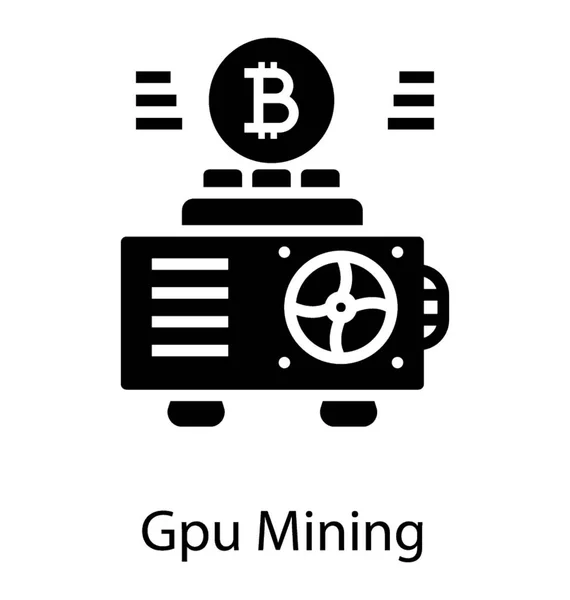 Cpu Bitcoin Mining — Stock Vector