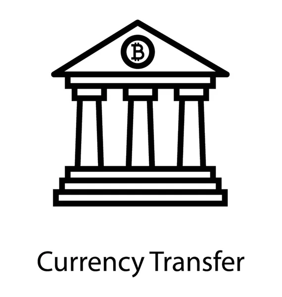 Κτήριο τράπεζας Bitcoin — Διανυσματικό Αρχείο