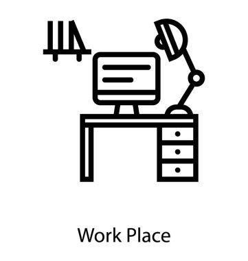 Office çalışma alanı vektörü