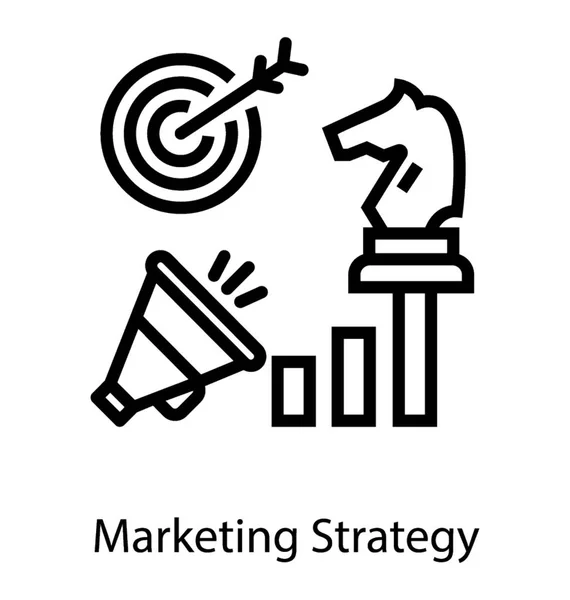 Objectivo da Estratégia de Marketing — Vetor de Stock