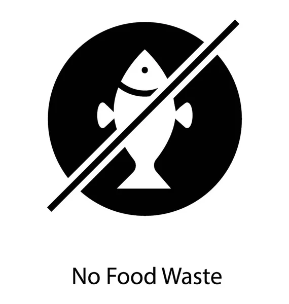 No Food Waste — Stock Vector