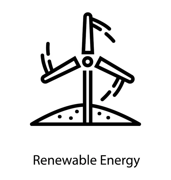 Energia Moinho de energia Energia —  Vetores de Stock