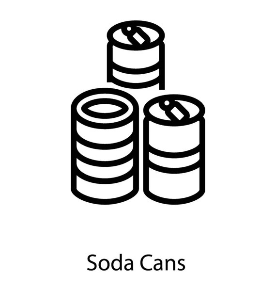 Latas carbonatadas de soda — Vector de stock