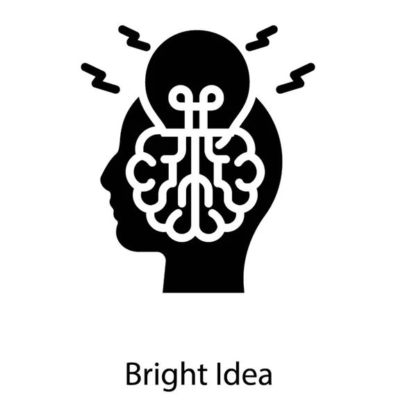 Parlak zihin fikir — Stok Vektör