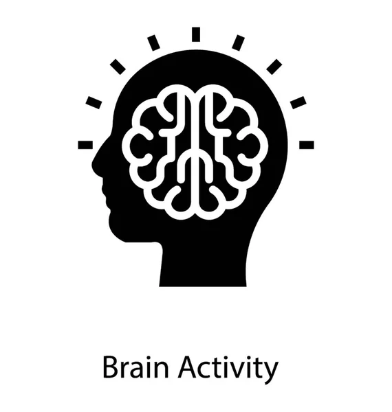 Atividade de processamento cerebral — Vetor de Stock