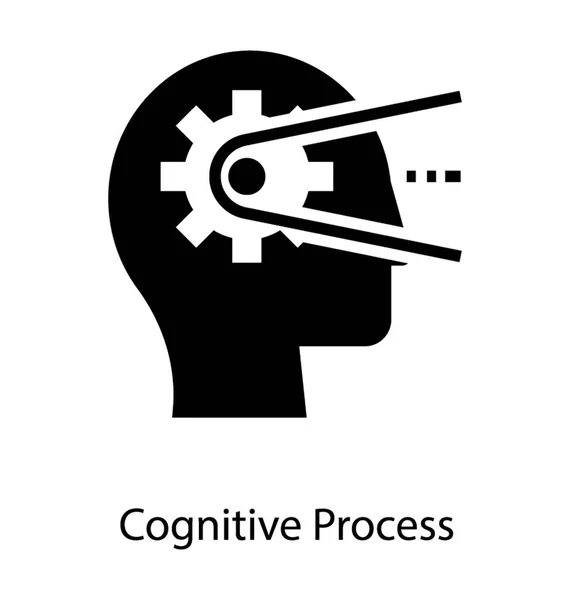 Processo cognitivo cerebrale — Vettoriale Stock