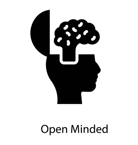 Open minded vector — Stockvector