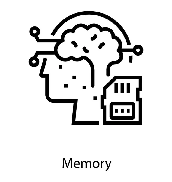 Activité de traitement du cerveau — Image vectorielle