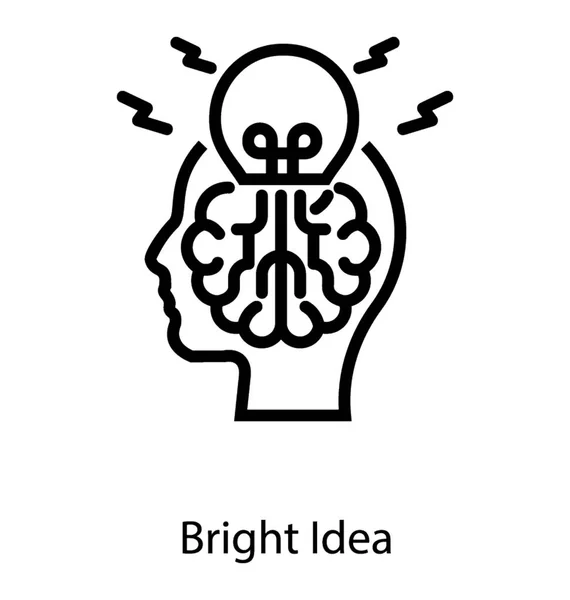 Λαμπρή ιδέα του μυαλού — Διανυσματικό Αρχείο