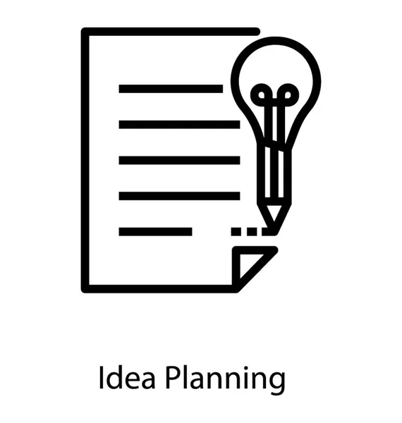 Creative Idea Planning — Stock Vector